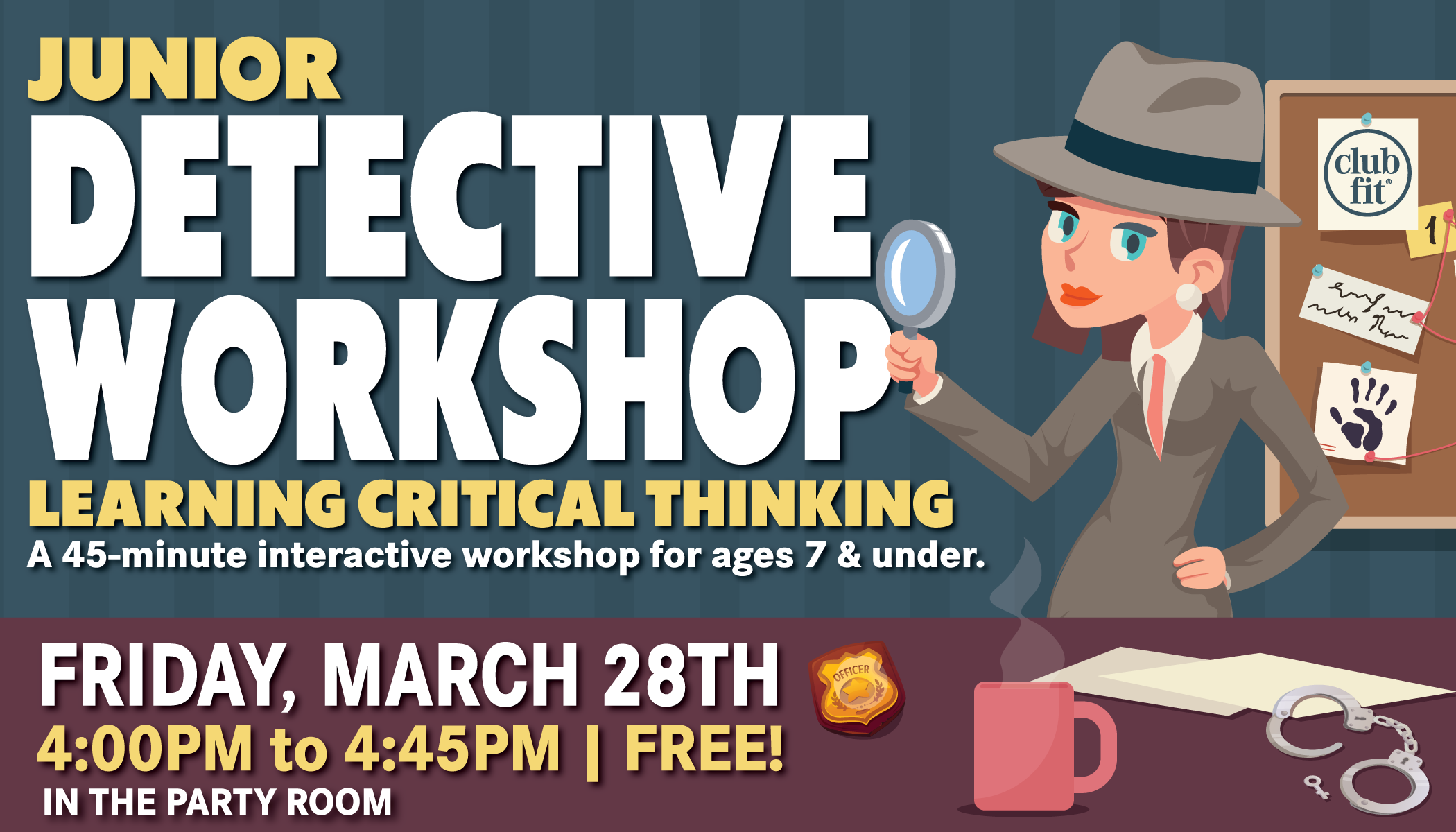 Junior Detective Workshop: Learning Critical Thinking ❗FULL❗