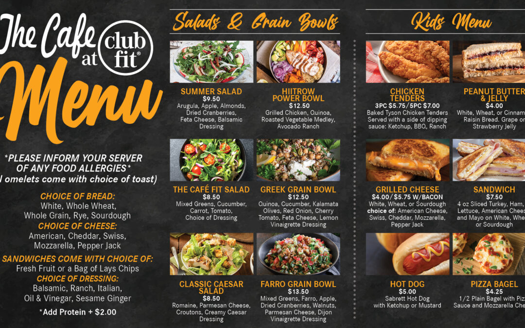 New Cafe Menu
