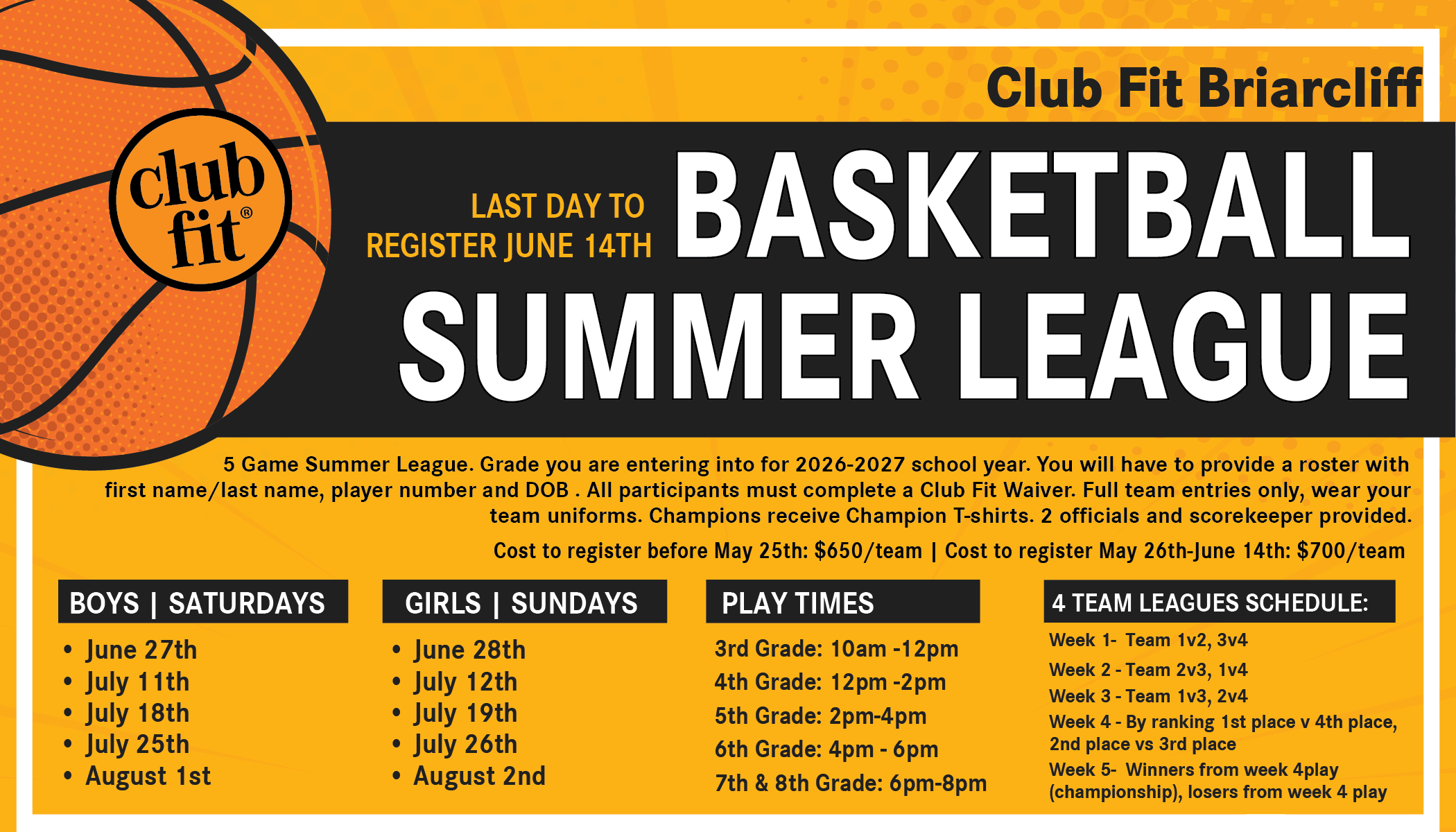 Club Fit Briarcliff Basketball Summer League