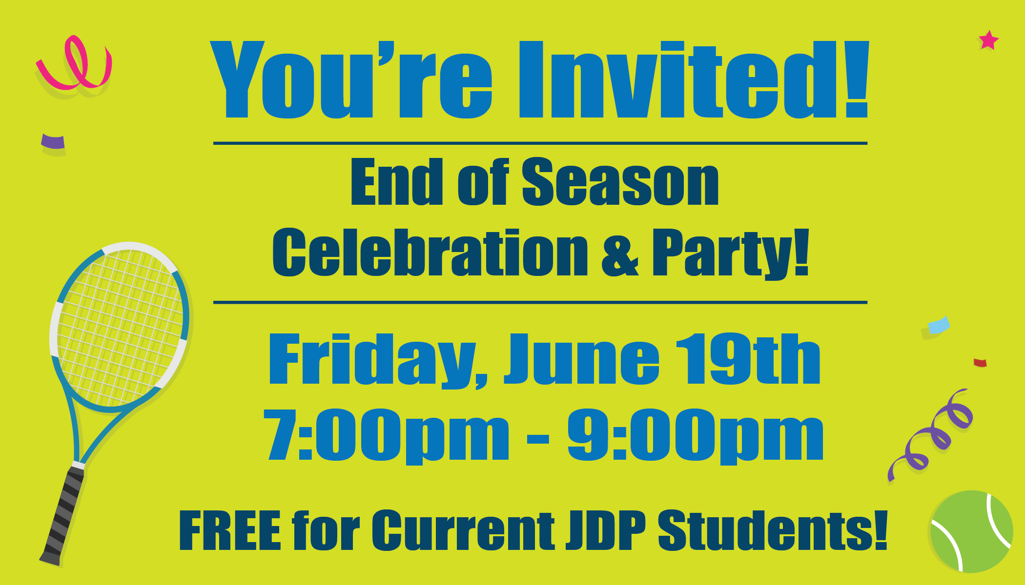 JDP End of Season Fun Game Play and Party!