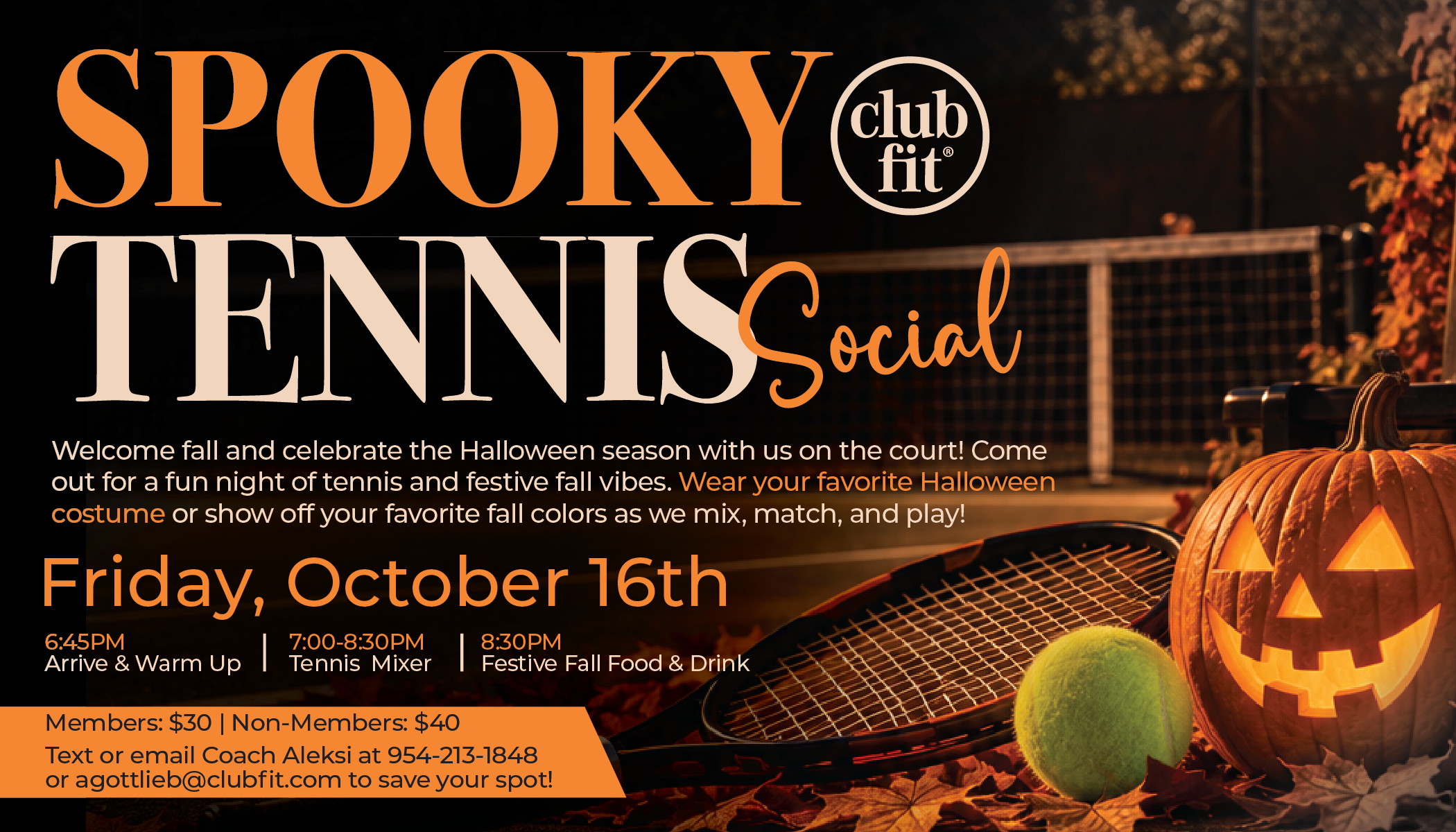 Spooky Tennis Social
