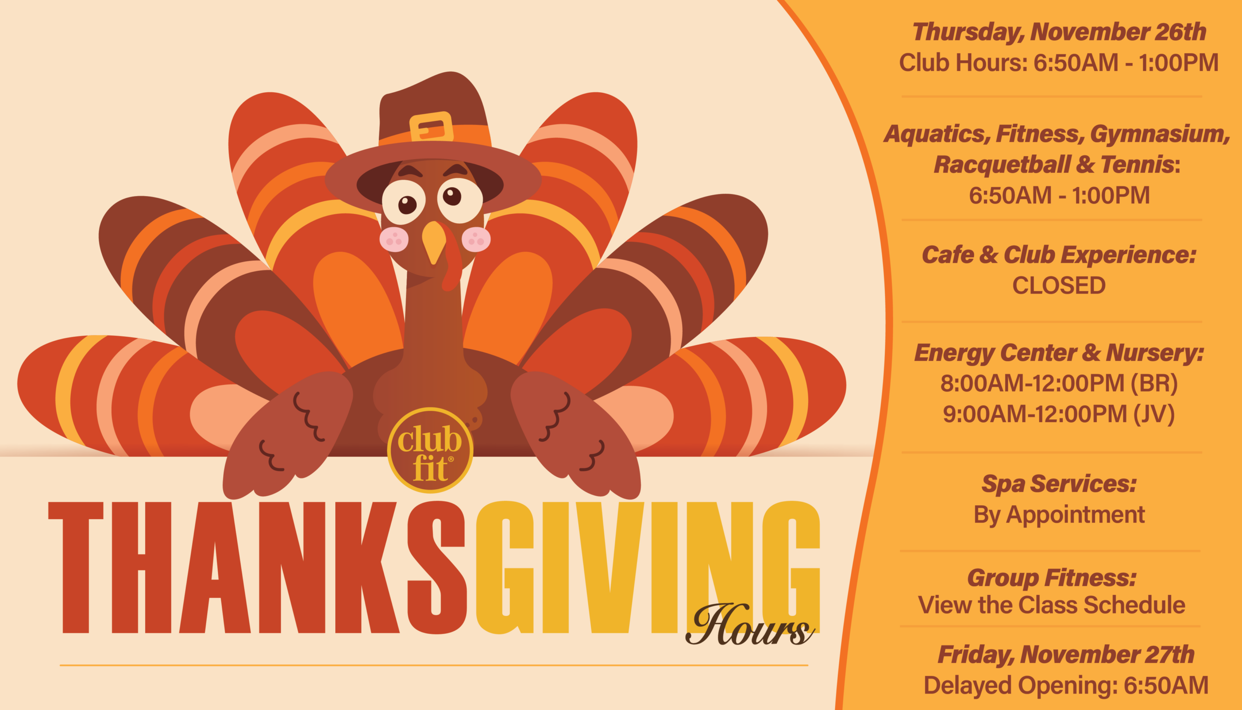 Thanksgiving Hours