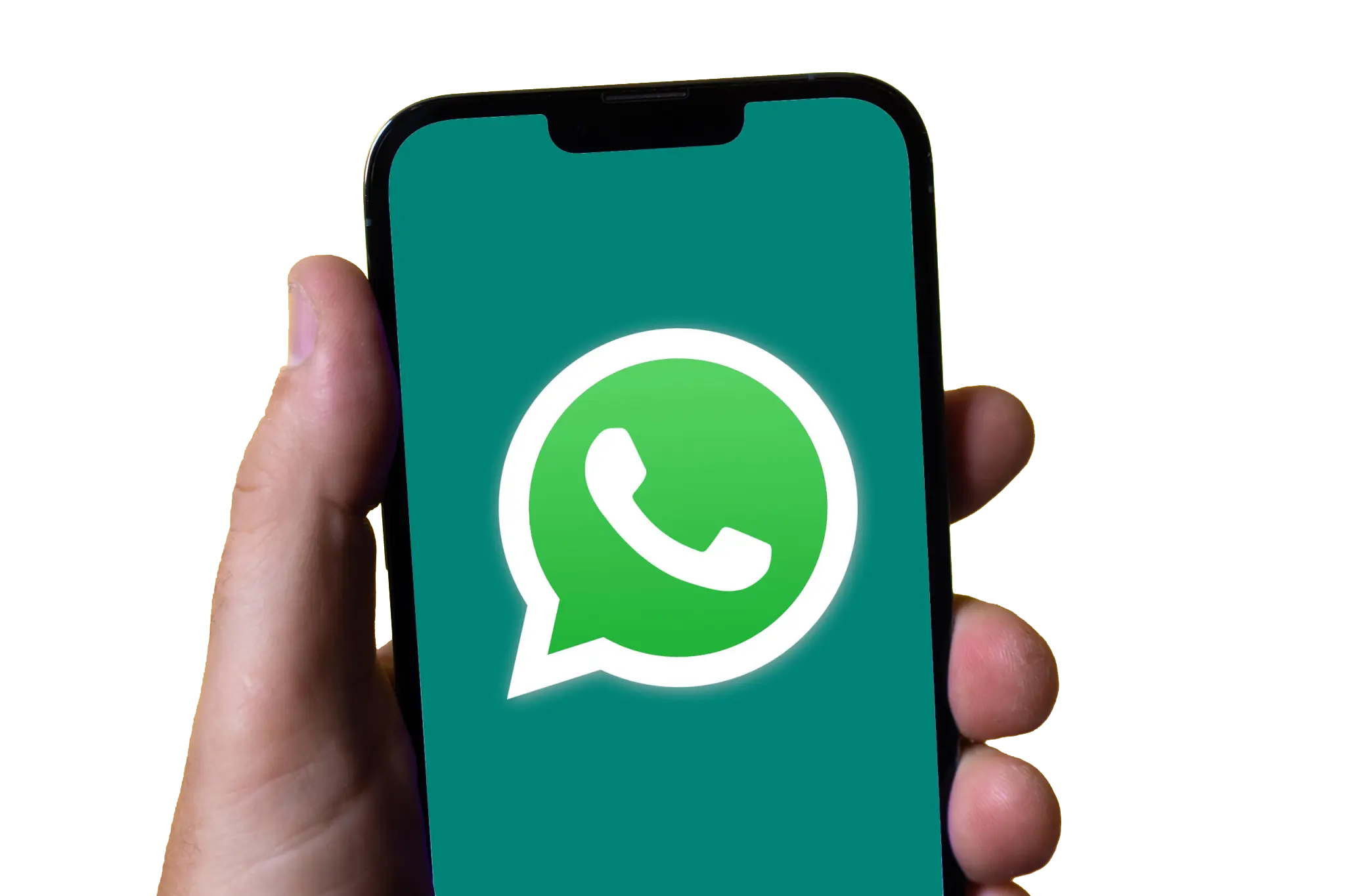 WhatsApp displayed on a smartphone